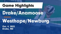 Drake/Anamoose  vs Westhope/Newburg  Game Highlights - Oct. 4, 2022