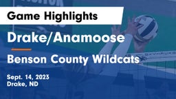 Drake/Anamoose  vs Benson County Wildcats Game Highlights - Sept. 14, 2023