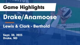 Drake/Anamoose  vs Lewis & Clark - Berthold  Game Highlights - Sept. 30, 2023