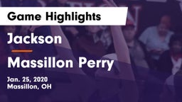 Jackson  vs Massillon Perry  Game Highlights - Jan. 25, 2020