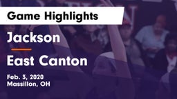 Jackson  vs East Canton  Game Highlights - Feb. 3, 2020