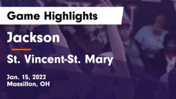 Jackson  vs St. Vincent-St. Mary  Game Highlights - Jan. 15, 2022