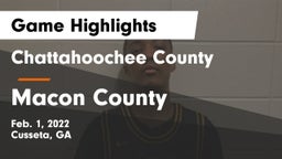 Chattahoochee County  vs Macon County  Game Highlights - Feb. 1, 2022