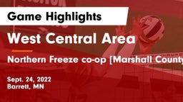 West Central Area vs Northern Freeze co-op [Marshall County Central/Tri-County]  Game Highlights - Sept. 24, 2022