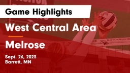West Central Area vs Melrose  Game Highlights - Sept. 26, 2023