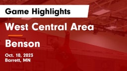 West Central Area vs Benson  Game Highlights - Oct. 10, 2023