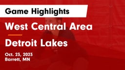 West Central Area vs Detroit Lakes  Game Highlights - Oct. 23, 2023