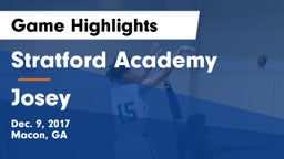 Stratford Academy  vs Josey Game Highlights - Dec. 9, 2017