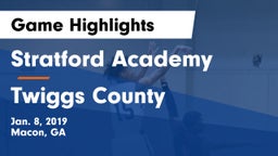 Stratford Academy  vs Twiggs County  Game Highlights - Jan. 8, 2019