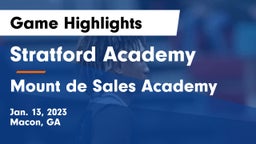 Stratford Academy  vs Mount de Sales Academy  Game Highlights - Jan. 13, 2023