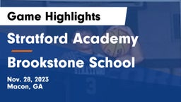 Stratford Academy  vs Brookstone School Game Highlights - Nov. 28, 2023
