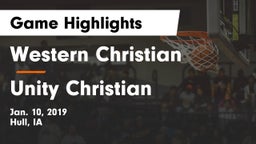 Western Christian  vs Unity Christian  Game Highlights - Jan. 10, 2019