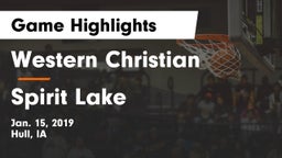 Western Christian  vs Spirit Lake  Game Highlights - Jan. 15, 2019