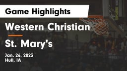 Western Christian  vs St. Mary's  Game Highlights - Jan. 26, 2023