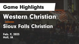 Western Christian  vs Sioux Falls Christian  Game Highlights - Feb. 9, 2023