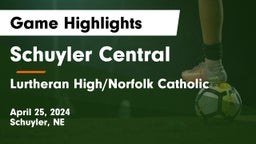 Schuyler Central  vs Lurtheran High/Norfolk Catholic Game Highlights - April 25, 2024