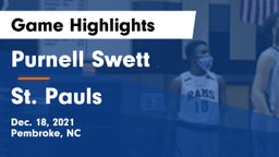 Purnell Swett  vs St. Pauls  Game Highlights - Dec. 18, 2021