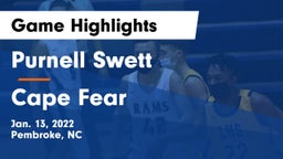 Purnell Swett  vs Cape Fear  Game Highlights - Jan. 13, 2022