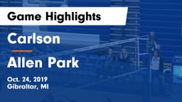 Carlson  vs Allen Park  Game Highlights - Oct. 24, 2019