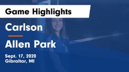 Carlson  vs Allen Park  Game Highlights - Sept. 17, 2020