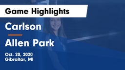 Carlson  vs Allen Park  Game Highlights - Oct. 20, 2020