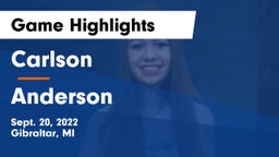 Carlson  vs Anderson  Game Highlights - Sept. 20, 2022