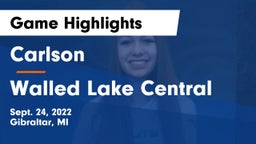 Carlson  vs Walled Lake Central  Game Highlights - Sept. 24, 2022