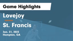 Lovejoy  vs St. Francis  Game Highlights - Jan. 31, 2023