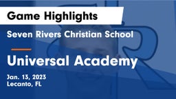 Seven Rivers Christian School vs Universal Academy Game Highlights - Jan. 13, 2023