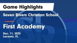 Seven Rivers Christian School vs First Academy Game Highlights - Dec. 11, 2023