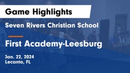 Seven Rivers Christian School vs First Academy-Leesburg Game Highlights - Jan. 22, 2024