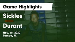 Sickles  vs Durant  Game Highlights - Nov. 18, 2020