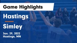 Hastings  vs Simley  Game Highlights - Jan. 29, 2022