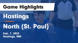 Hastings  vs North (St. Paul)  Game Highlights - Feb. 7, 2023
