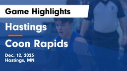 Hastings  vs Coon Rapids  Game Highlights - Dec. 12, 2023