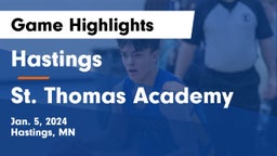 Hastings  vs St. Thomas Academy   Game Highlights - Jan. 5, 2024