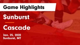 Sunburst  vs Cascade Game Highlights - Jan. 25, 2020