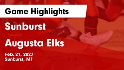 Sunburst  vs Augusta Elks Game Highlights - Feb. 21, 2020