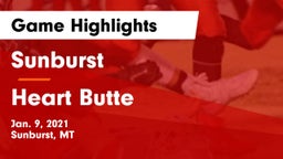 Sunburst  vs Heart Butte  Game Highlights - Jan. 9, 2021