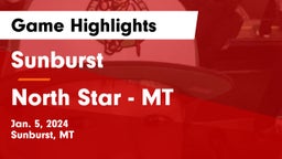 Sunburst  vs North Star  - MT Game Highlights - Jan. 5, 2024
