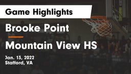 Brooke Point  vs Mountain View HS Game Highlights - Jan. 13, 2022