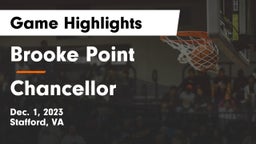 Brooke Point  vs Chancellor  Game Highlights - Dec. 1, 2023