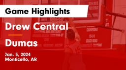 Drew Central  vs Dumas  Game Highlights - Jan. 5, 2024