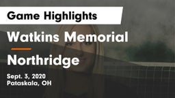 Watkins Memorial  vs Northridge  Game Highlights - Sept. 3, 2020