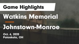 Watkins Memorial  vs Johnstown-Monroe  Game Highlights - Oct. 6, 2020