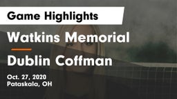 Watkins Memorial  vs Dublin Coffman  Game Highlights - Oct. 27, 2020