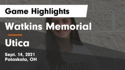 Watkins Memorial  vs Utica  Game Highlights - Sept. 14, 2021