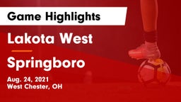 Lakota West  vs Springboro  Game Highlights - Aug. 24, 2021