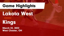Lakota West  vs Kings  Game Highlights - March 22, 2022