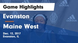 Evanston  vs Maine West  Game Highlights - Dec. 12, 2017